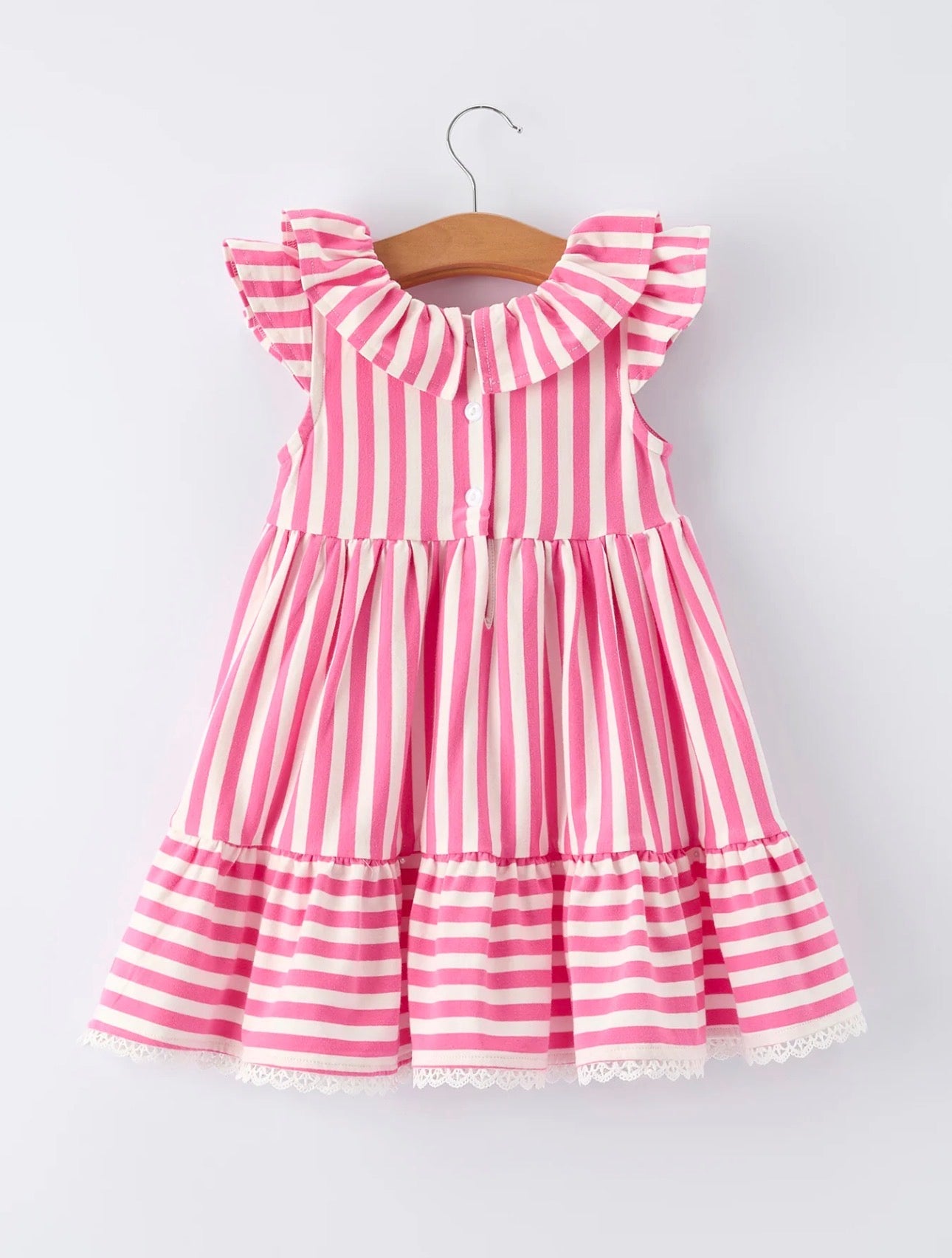 Pink Ruffle Dress with Hat
