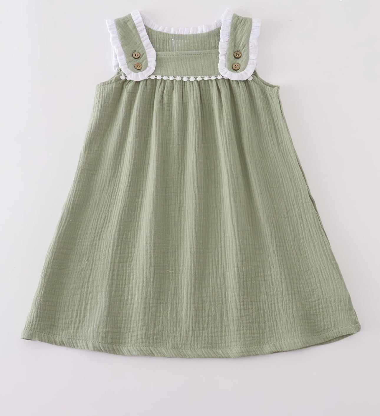 Premium Sage Ruffle Dress