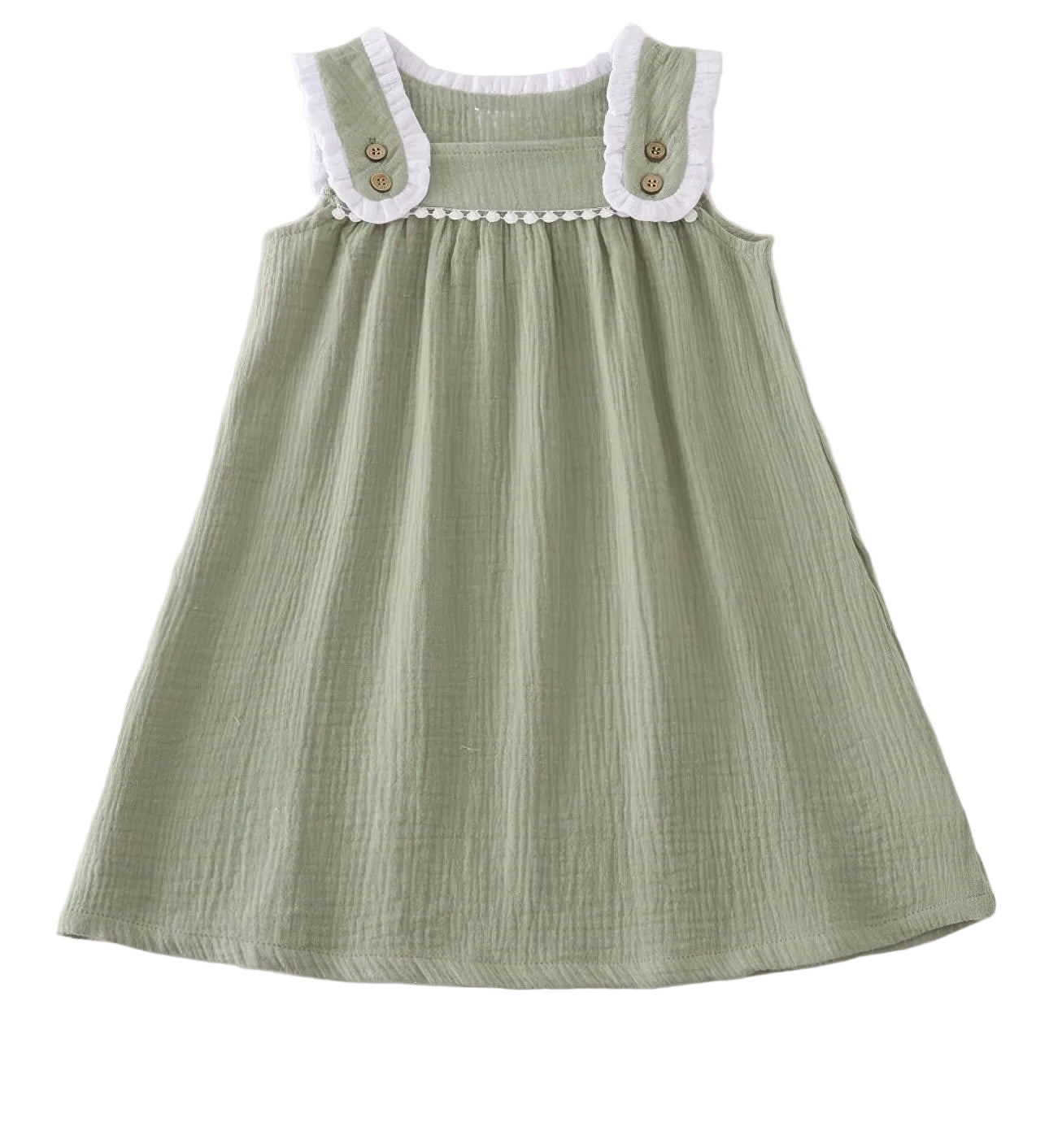 Premium Sage Ruffle Dress
