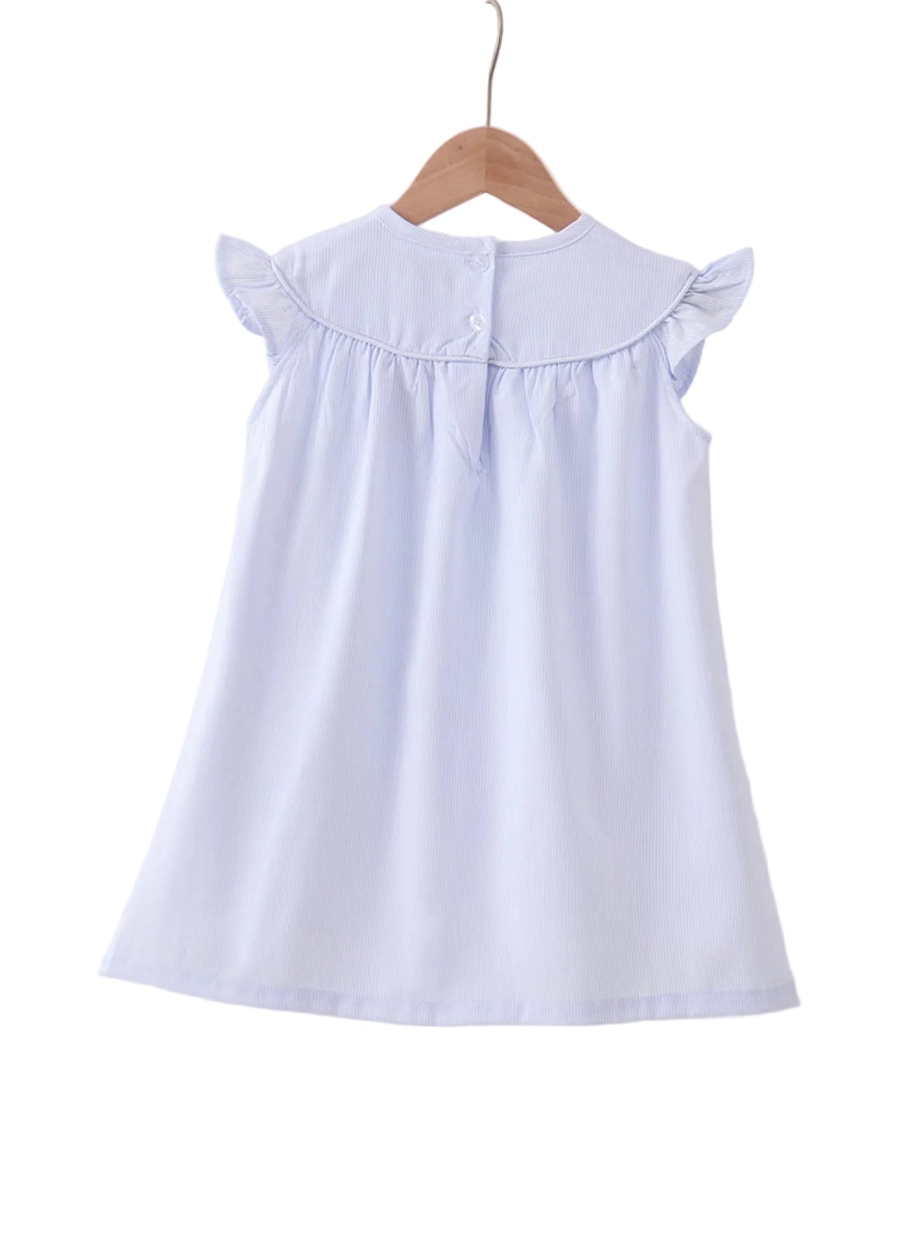 Blue Duck Stripe Ruffle Dress