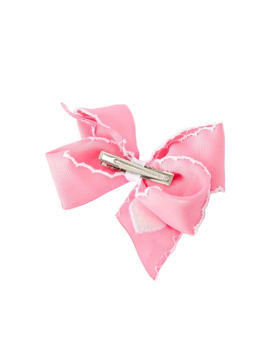 Pink Bow Hair Clip