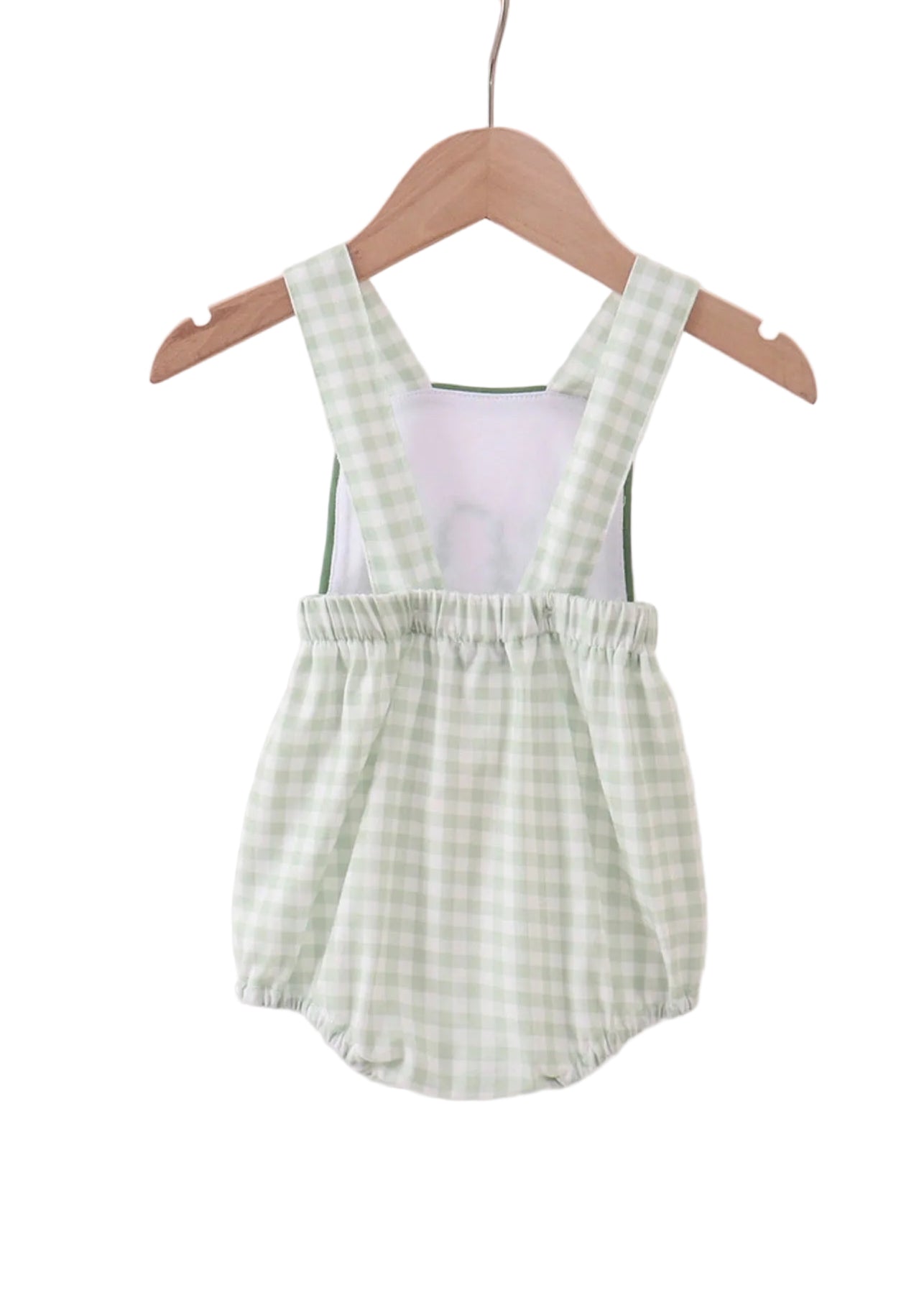 Bunny Embroidered Gingham Bubble