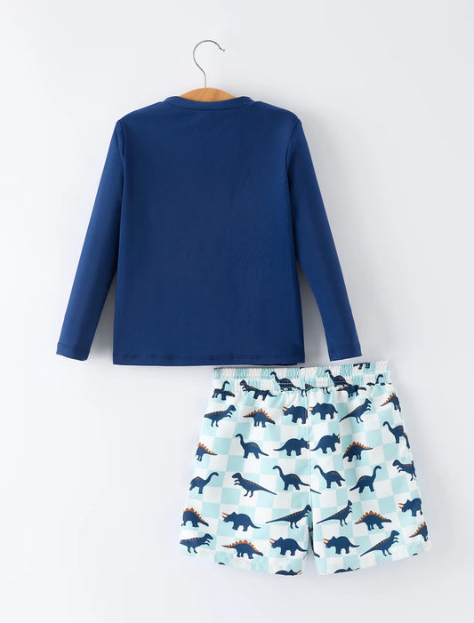 Navy Dino Swim Set