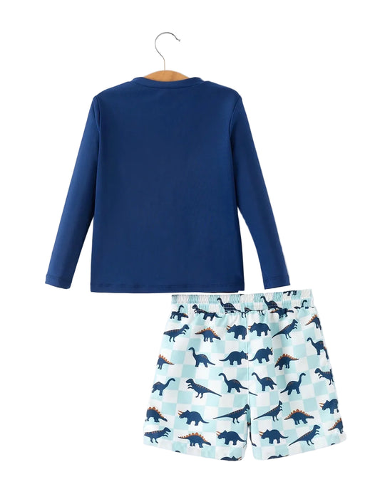 Navy Dino Swim Set