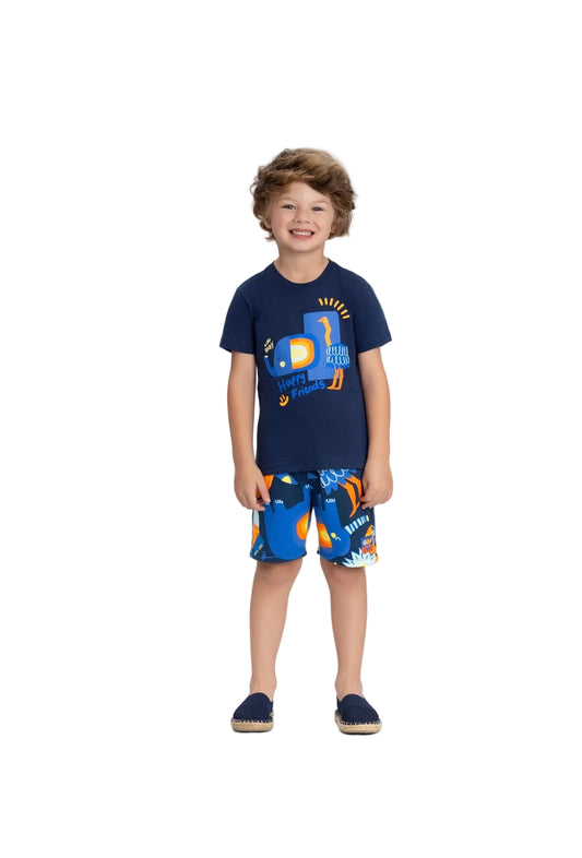 Blue Safari Crew Set