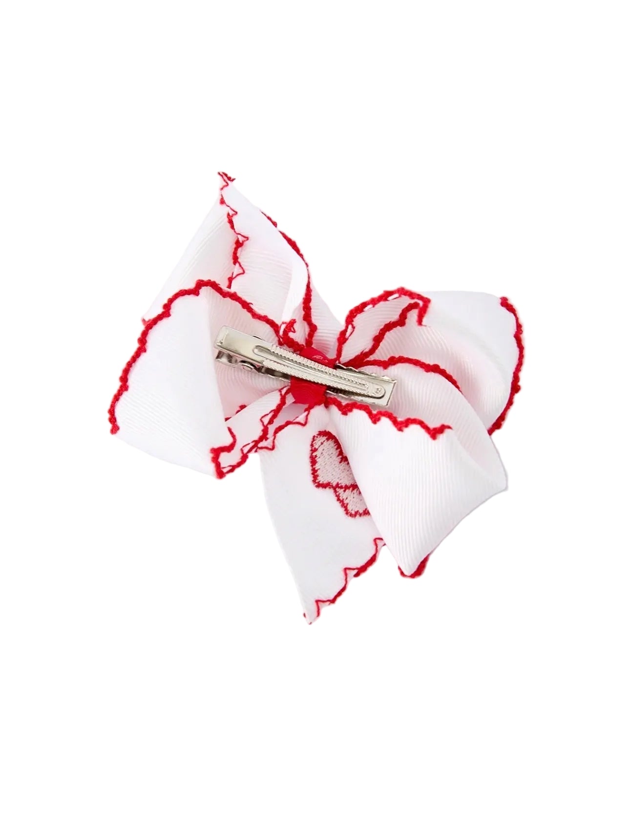 White Bow Hair Clip
