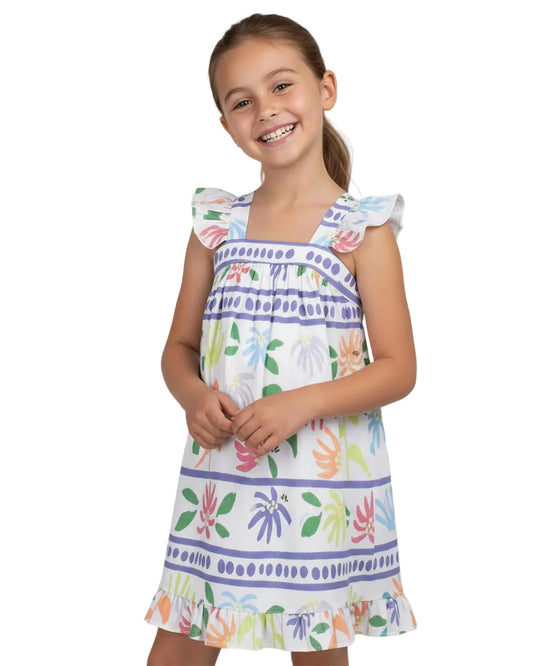 Floral Flutter Sleeve Dress