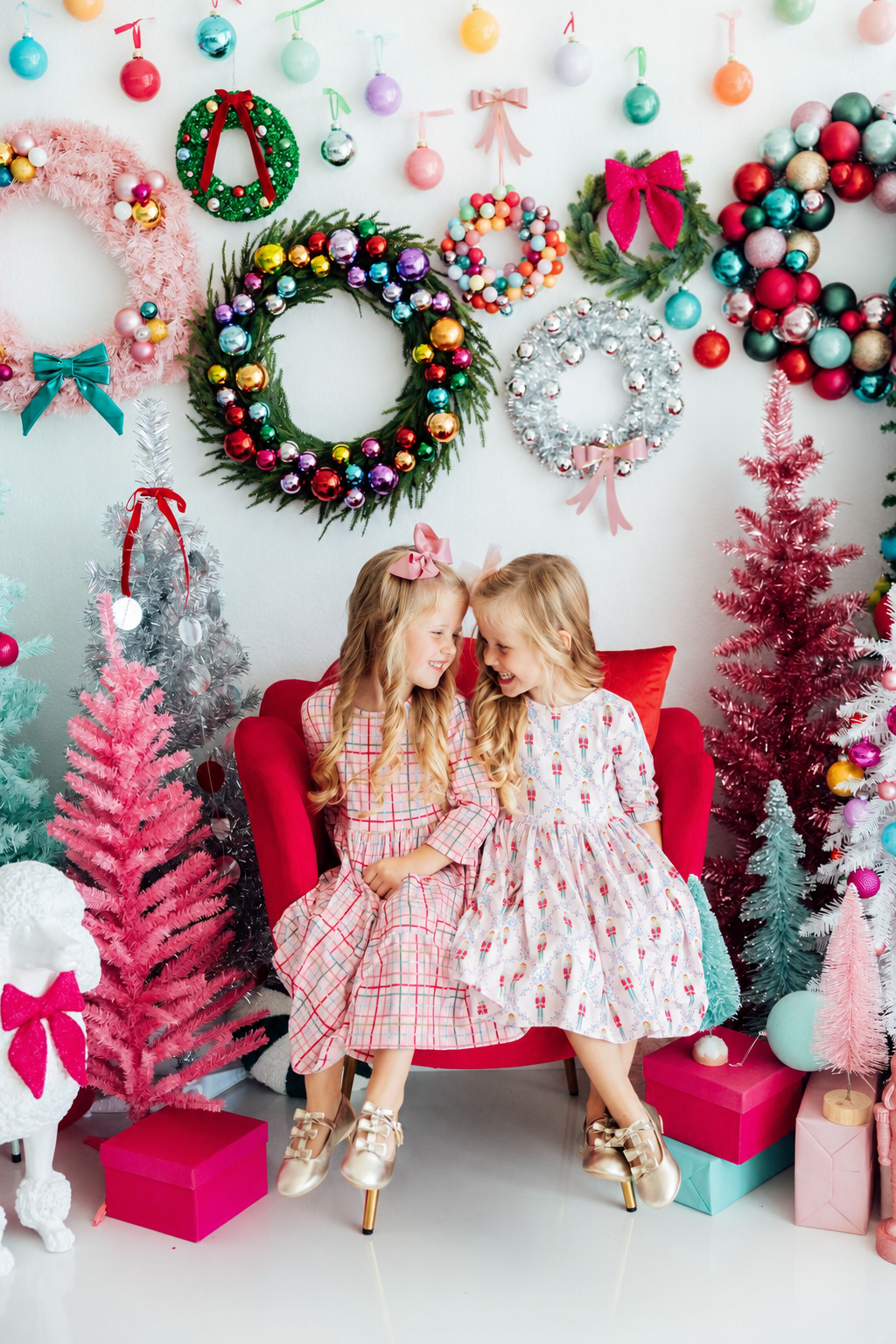 Pink Plaid Twirl Dress