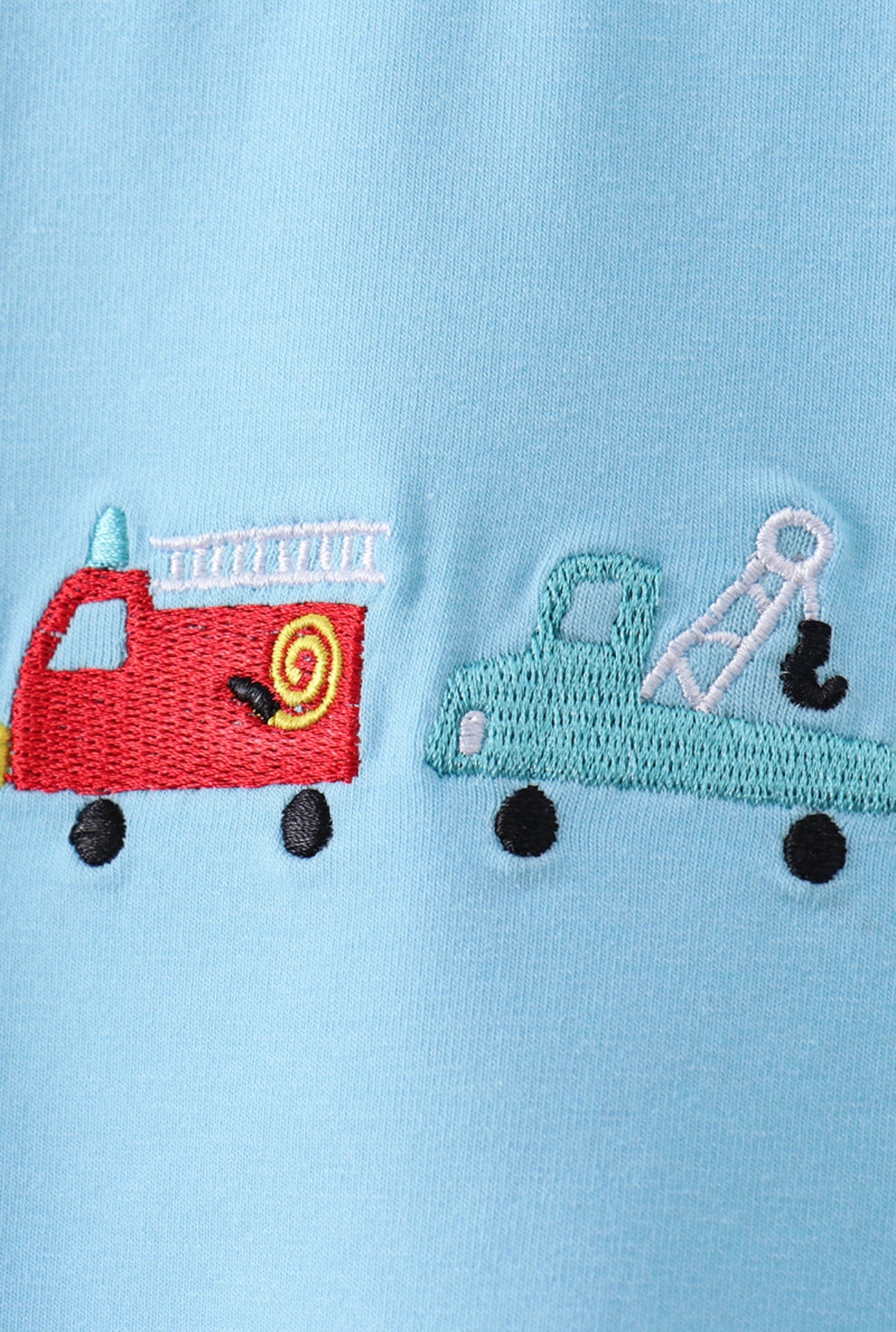 Blue Trucks Shorts Set