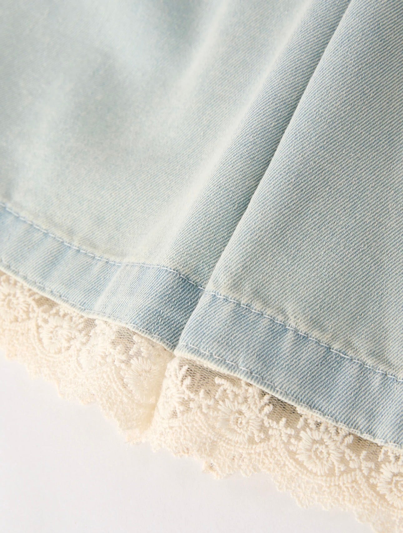 Light Denim Lace Set