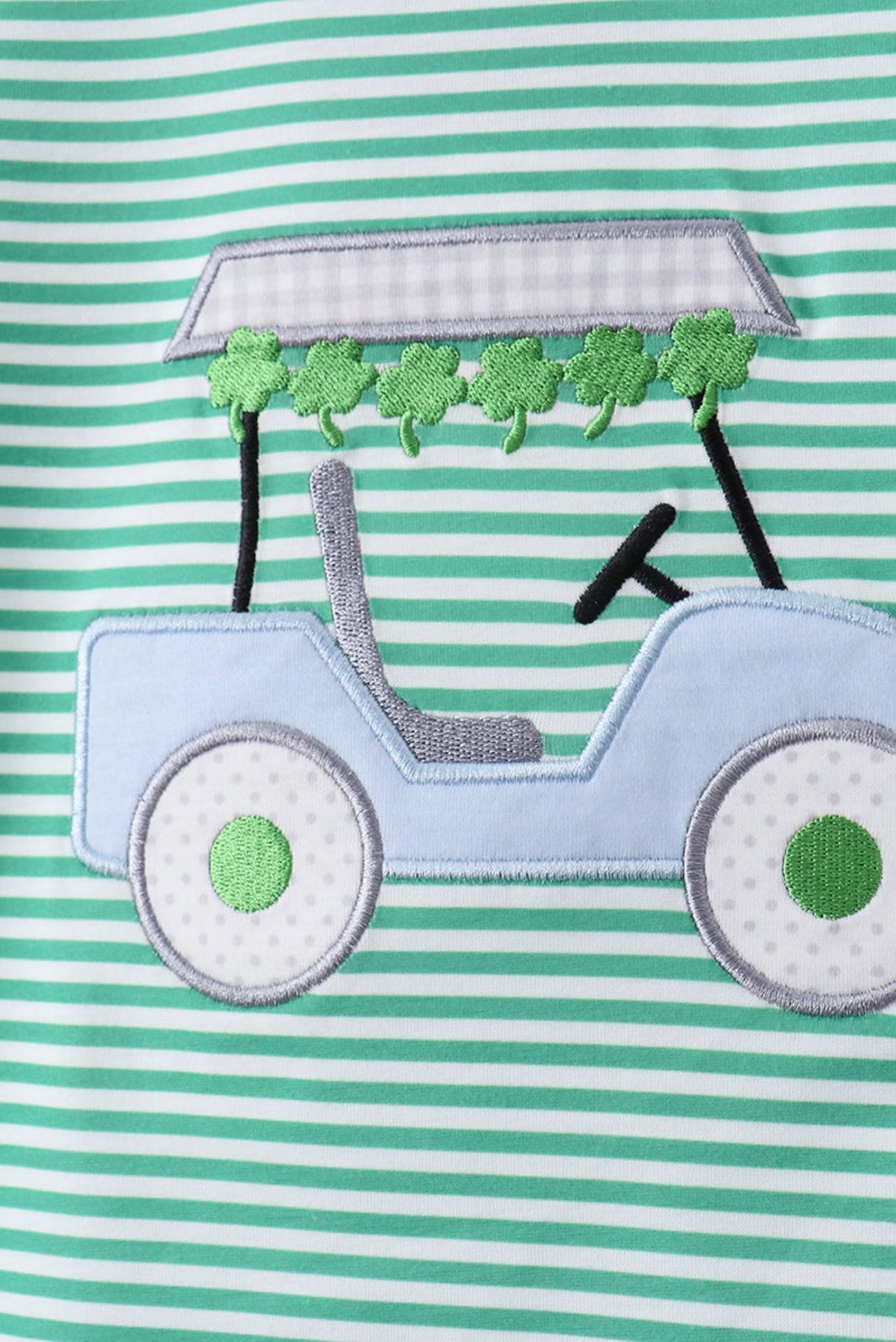 Green Stripe Golf Cart Set