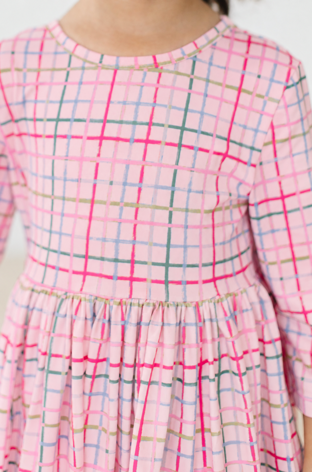 Pink Plaid Twirl Dress