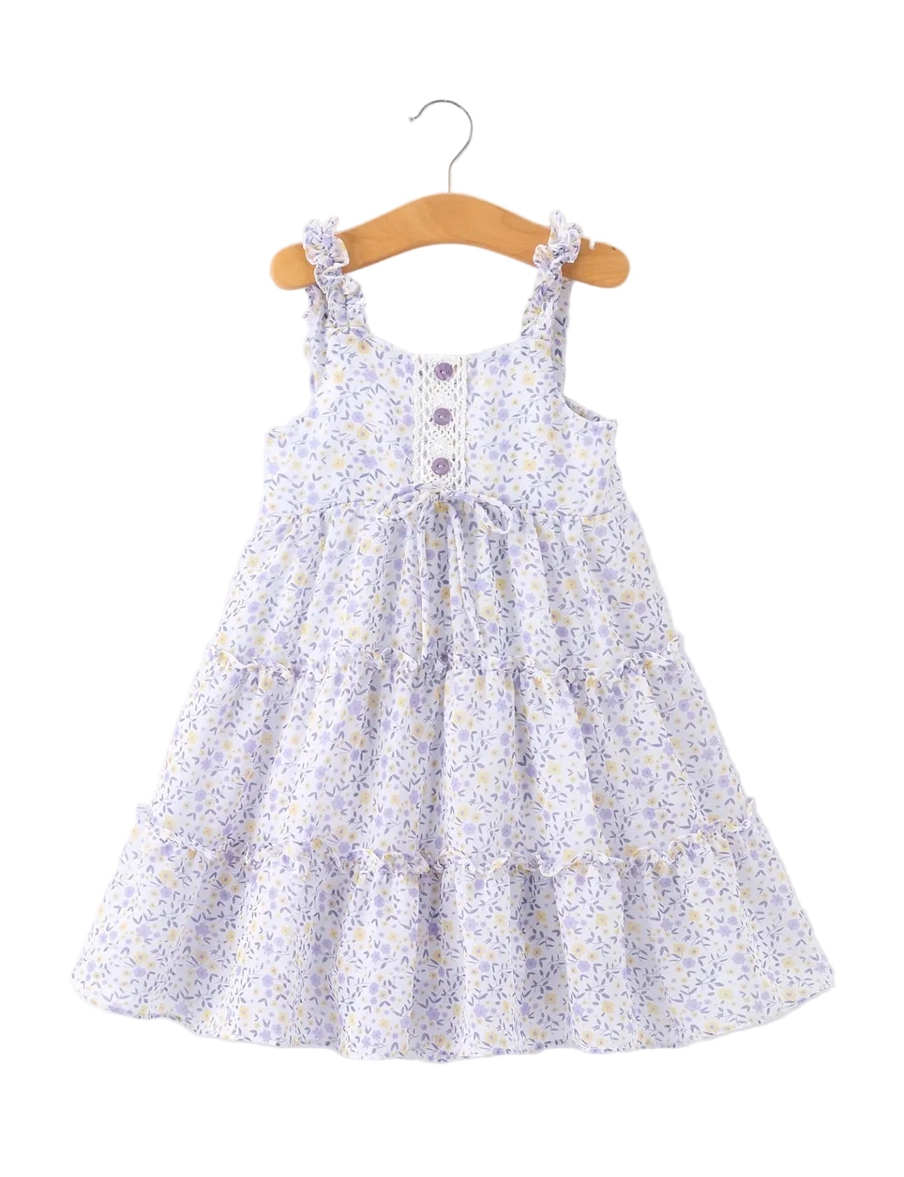 Floral Ruffle Strap Dress