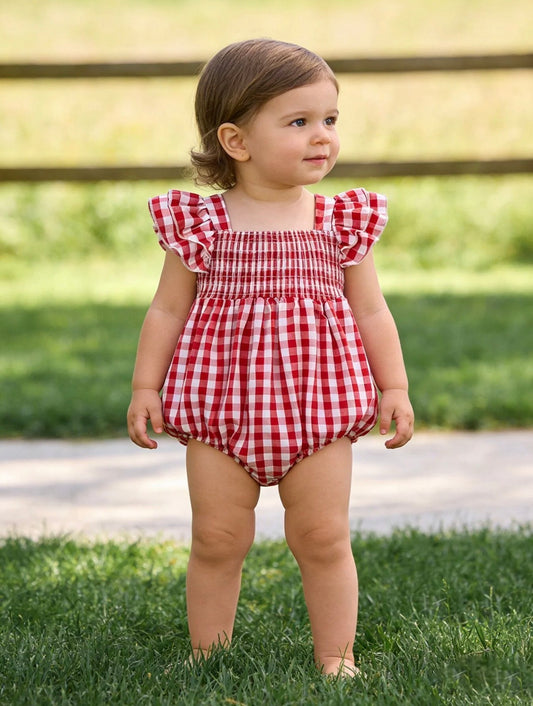 Smocked Ruffle Romper
