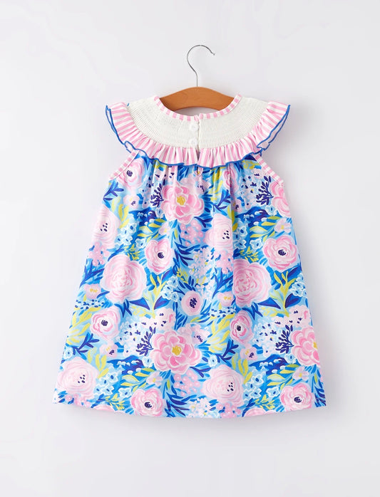 I 🩷 Mama Embroidery Smocking Dress
