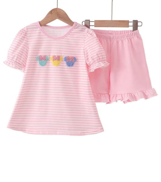 Pink Stripe Mouse Set