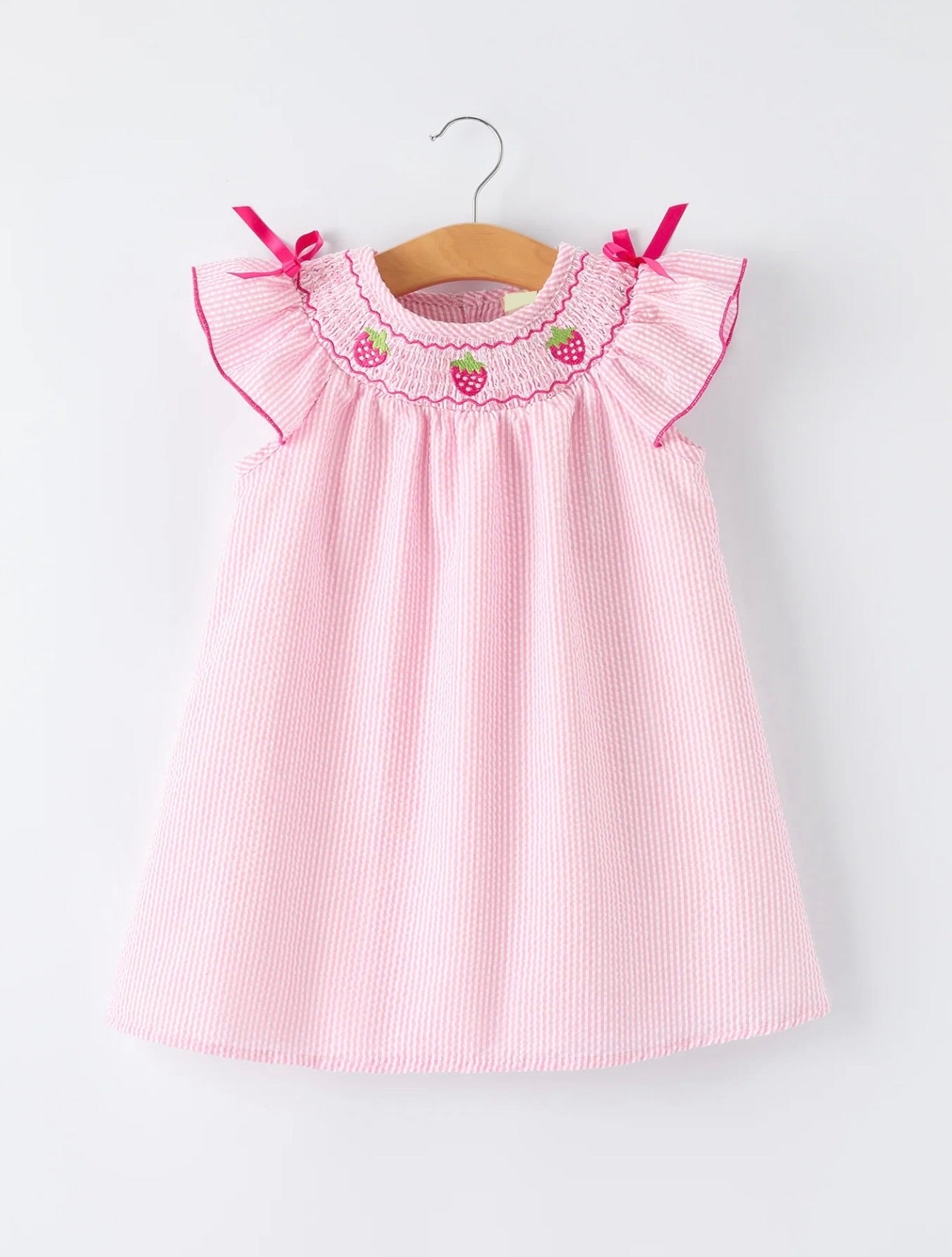 Strawberry Smocked Ruffle Dress