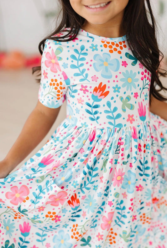 Sunlit Garden Pocket Twirl Dress