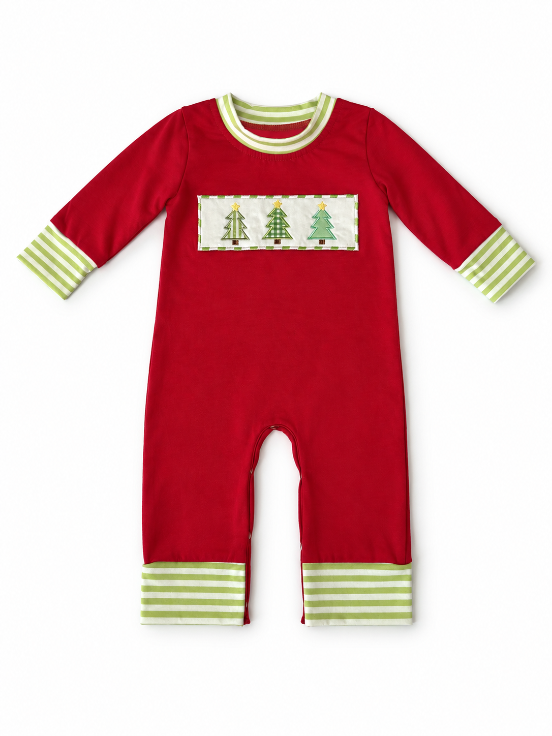 Red Christmas Tree Romper