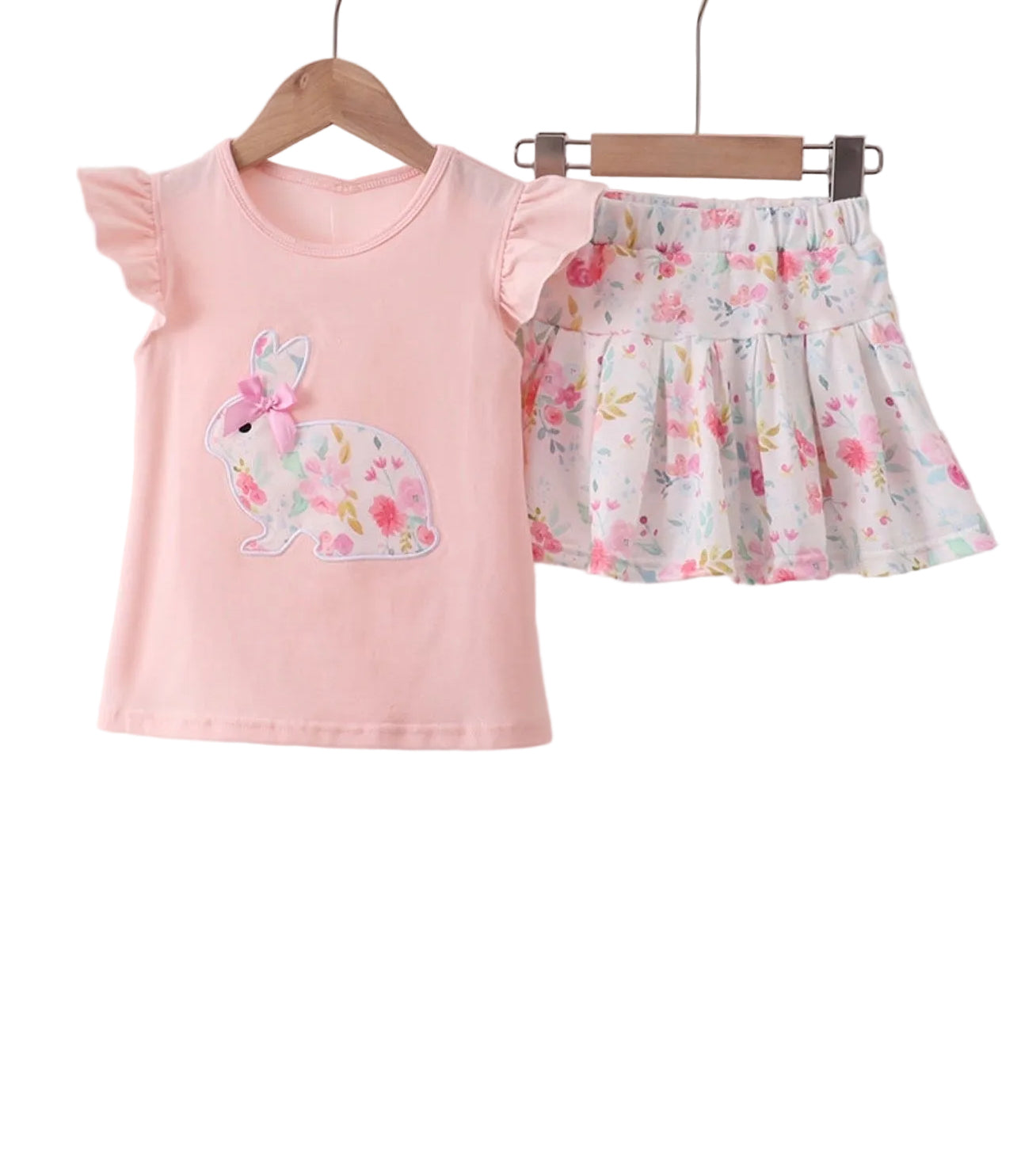 Pink Bunny Skorts Set