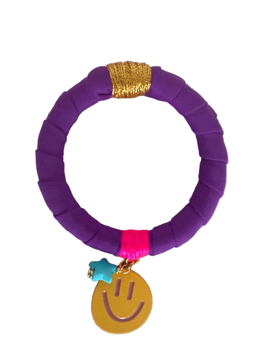 Golden/Purple Happy Vibes Bracelet
