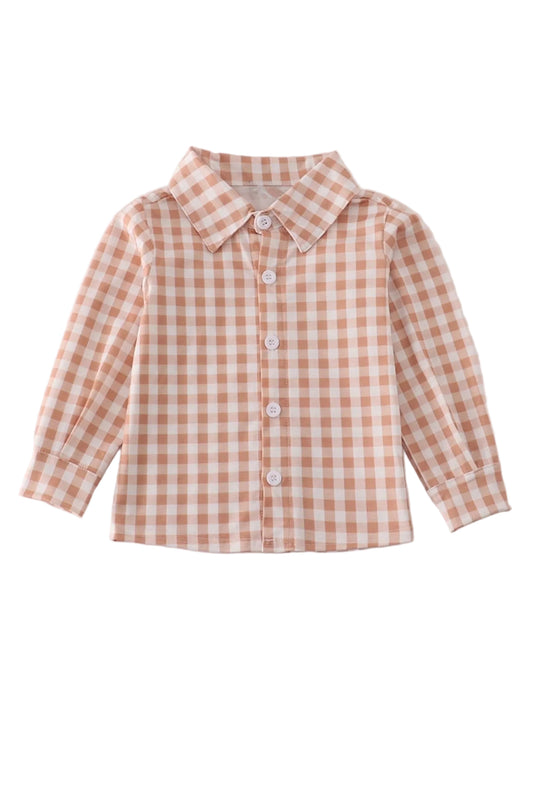 Orange Gingham Shirt