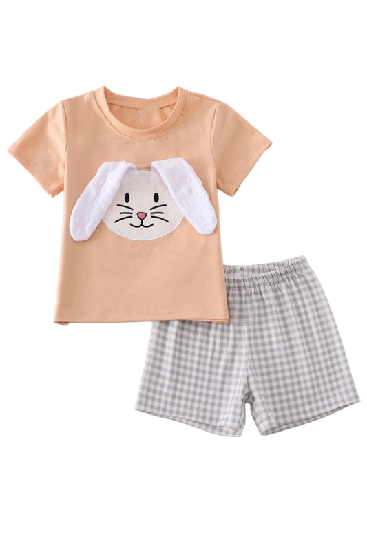Bunny Apliqué Two-Piece Set