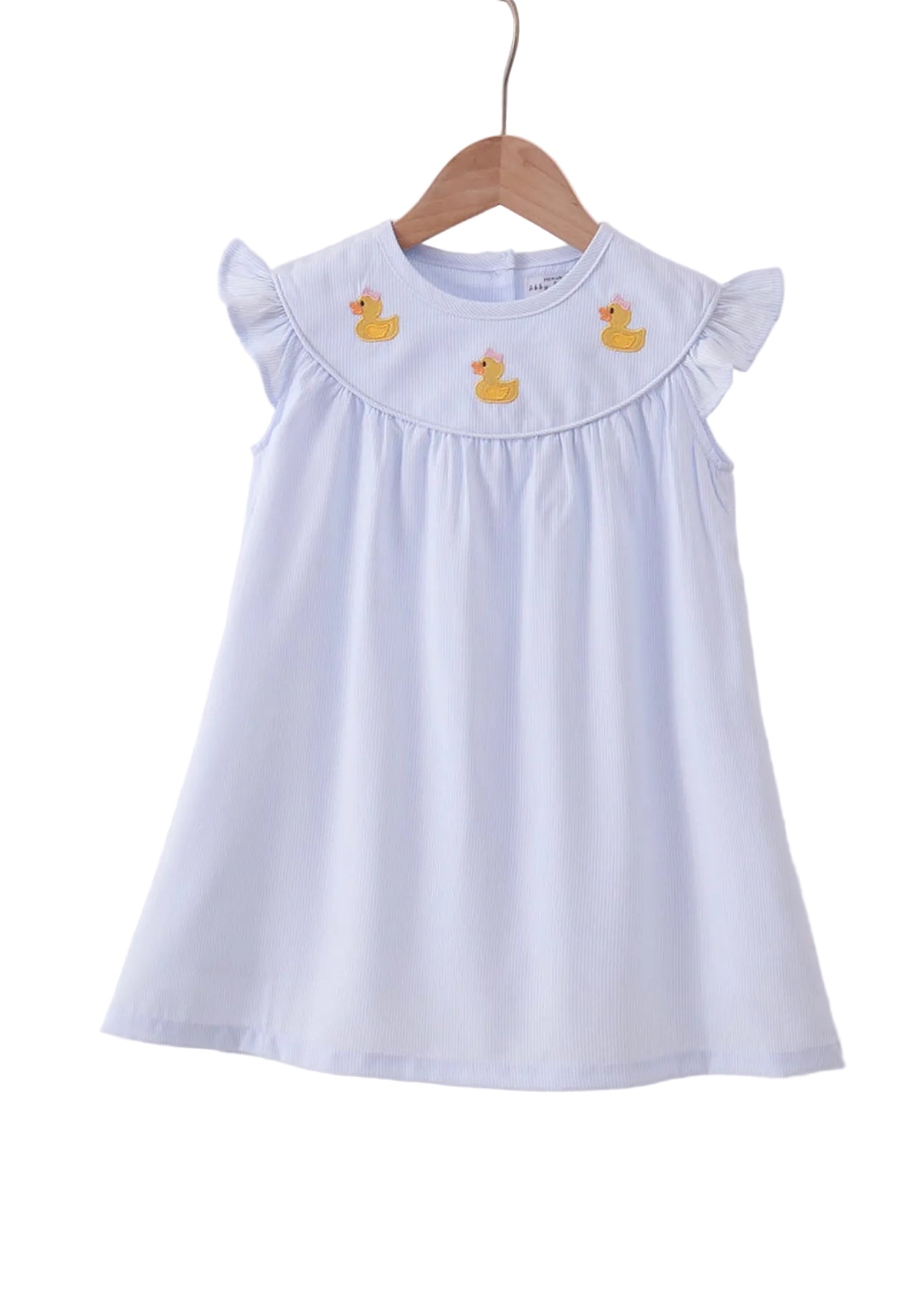 Blue Duck Stripe Ruffle Dress