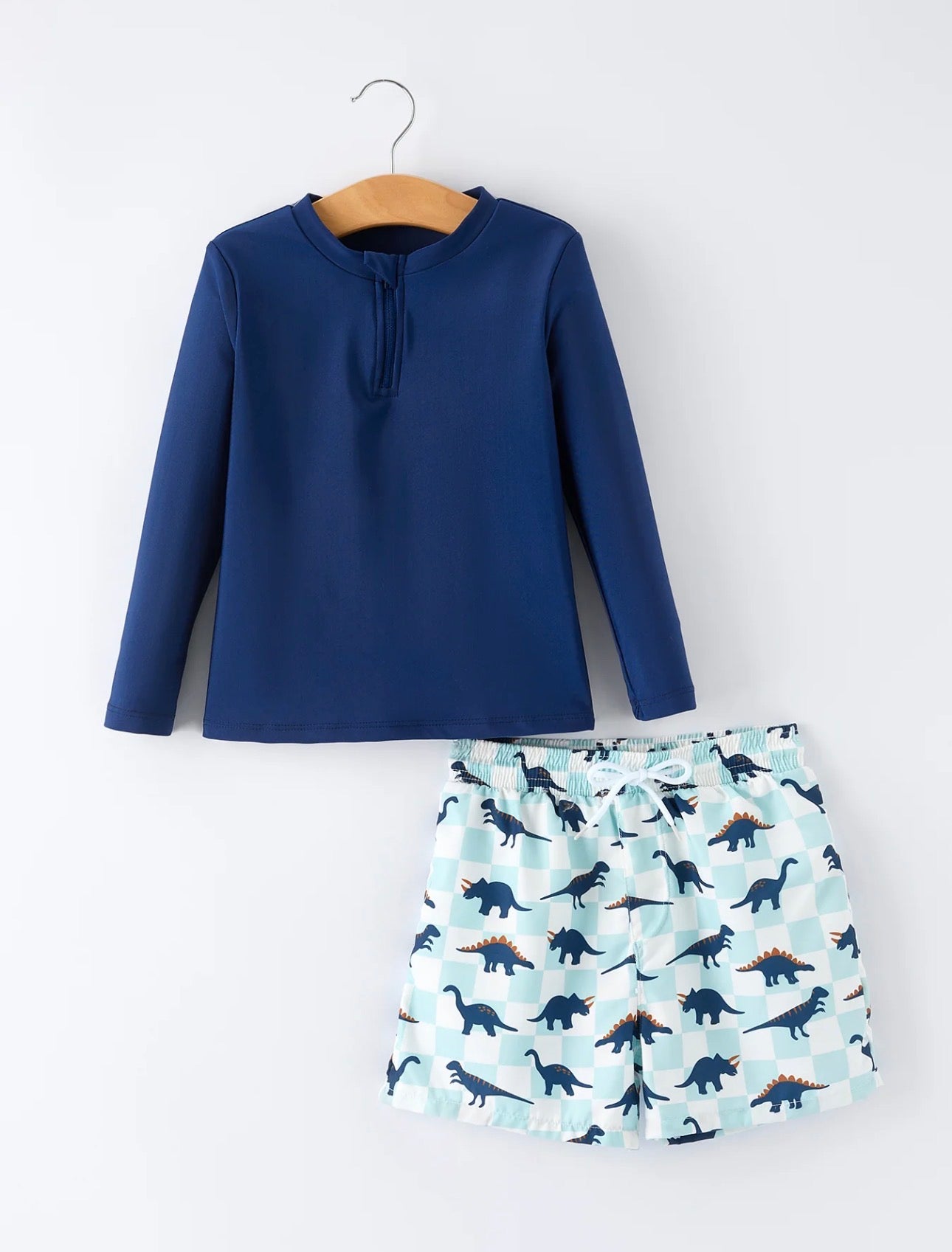 Navy Dino Swim Set