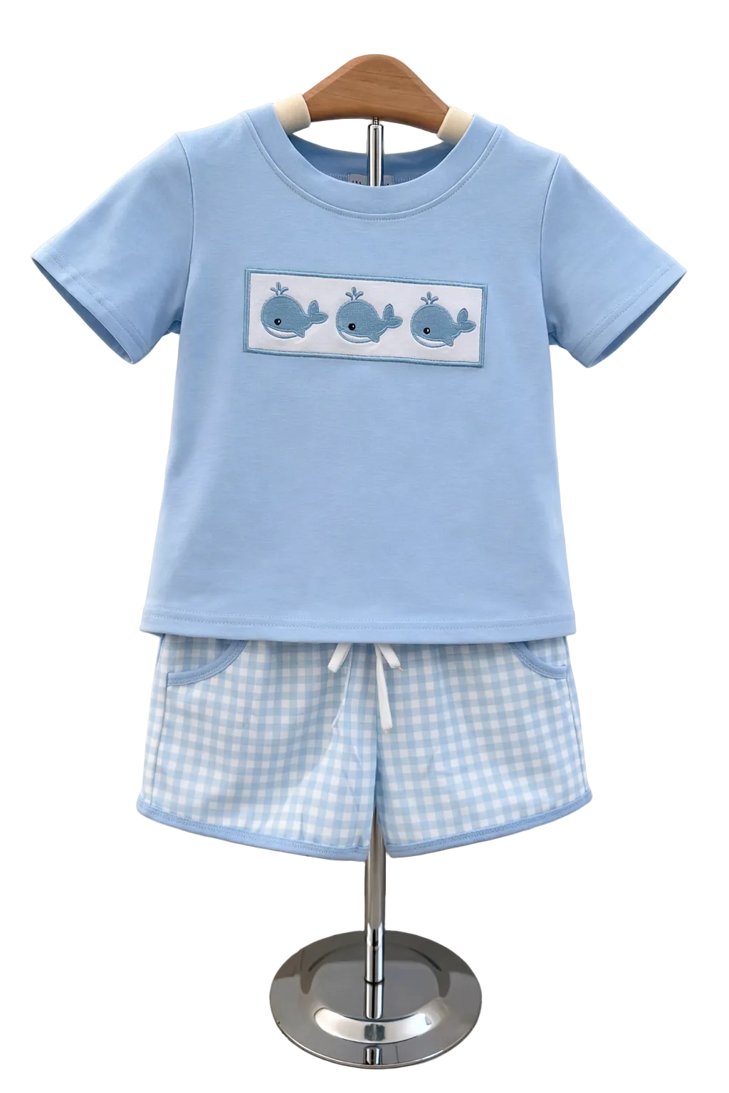 Blue Whale Shorts Set