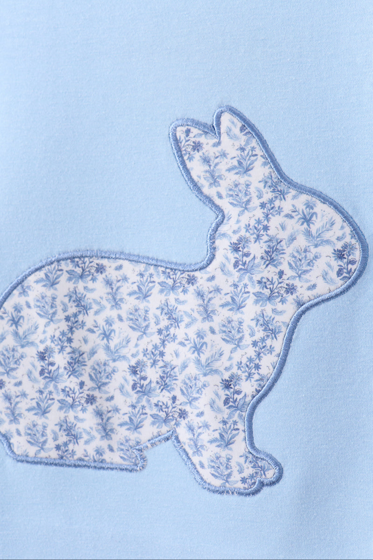 Blue Bunny Apliqué Ruffle Shorts Set