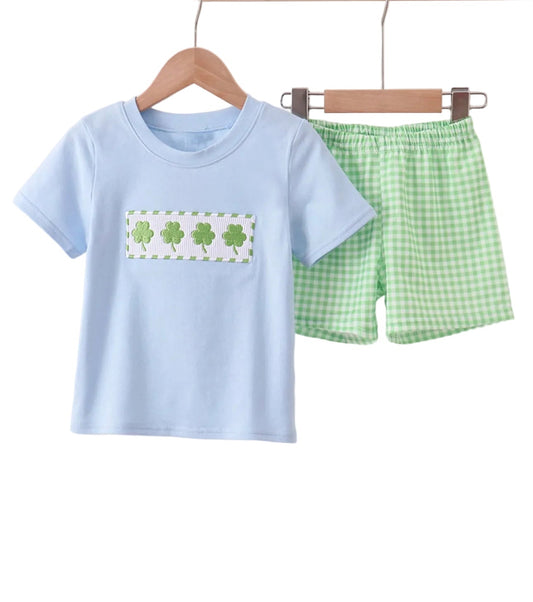Blue Clover Shorts Set