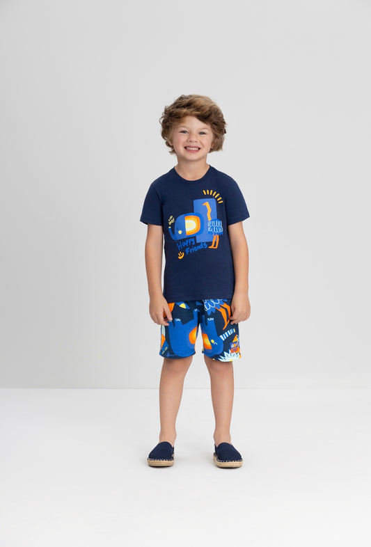 Blue Safari Crew Set