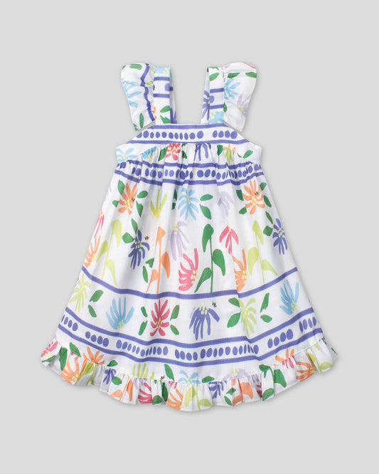 Floral Flutter Sleeve Dress